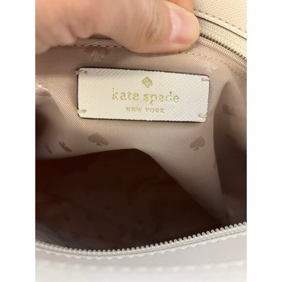 KATE SPADE LRAGE WHITE SAFFINAO LEATHER SHOULDER BAG - Picture 12 of 16